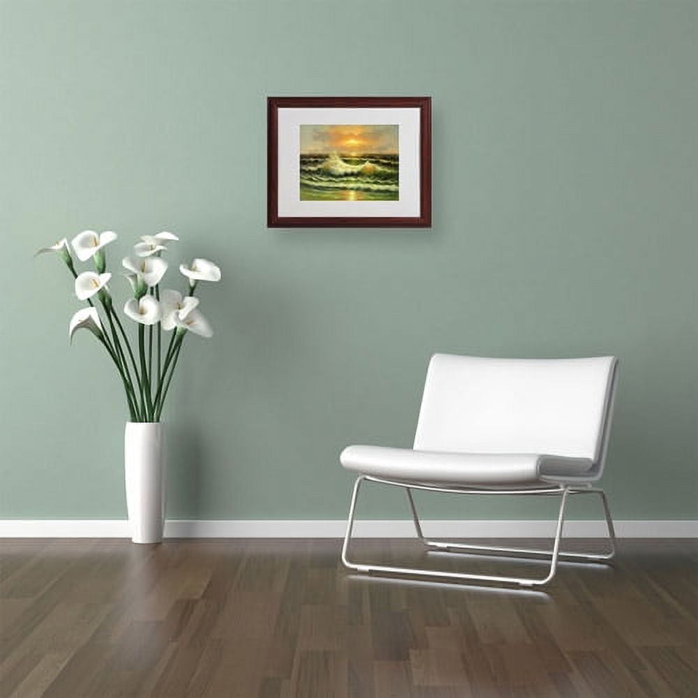 Trademark Fine Art "Sunset" Canvas Art by Rio, Wood Frame