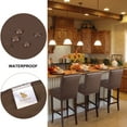 thumbnail image 4 of PiccoCasa Waterproof Bar Stool Covers for Counter Height Side Chair Covers Coffee Color 4, 4 of 9