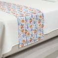thumbnail image 2 of Autumn Bed Runner, Watercolor Look Rain Umbrella Clouds Pastel Colorful Arrangement, Decorative Accent Bedding Scarf for Hotels Homes and Guestrooms, Twin, Pale Sky Blue Pale Pink, by Ambesonne, 2 of 2