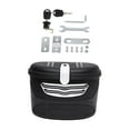 thumbnail image 1 of Colaxi Bike Front Basket Storage Basket with Lock Reliable Cargo Rack for Riding Biking Mountain Street Bike Black White L, 1 of 8