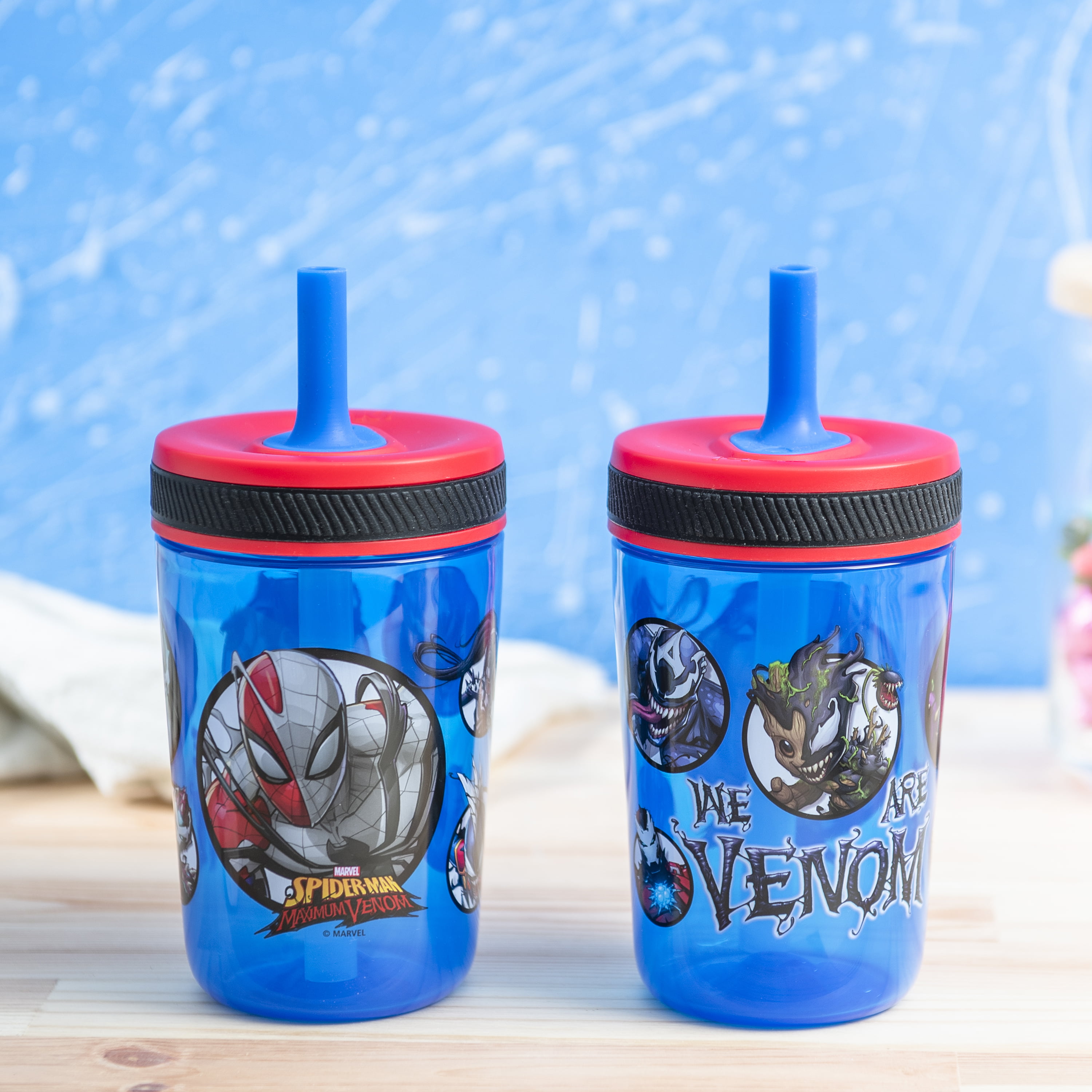 spiderman zak ! sippy cup 16 oz tumbler new authentic disney straw  leakproof new