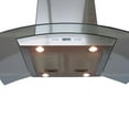 CavaliereEuro 30W in. Tempered Glass Canopy Island Range Hood