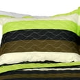 thumbnail image 2 of Olive 3PC Vermicelli-Quilted Patchwork Quilt Set (Full/Queen Size), 2 of 4