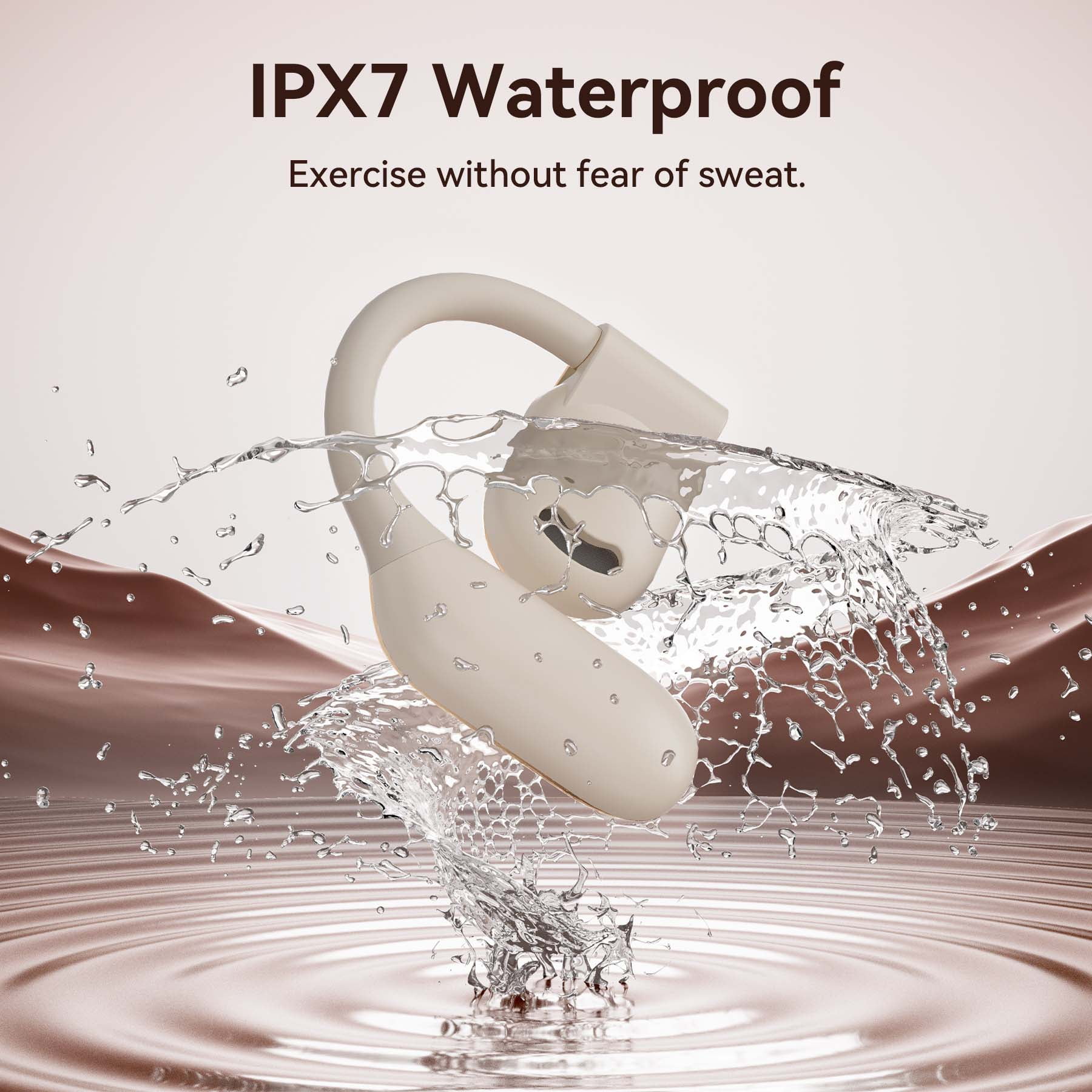 VEATOOL Wireless Earbuds Open Ear Headphone Sport, Bluetooth 5.3 Earbud, 80Hrs Earphone with Earhook, Noise Cancelling Mic,Light Weight Comfortable Fit,Suitable for Running,Workouts