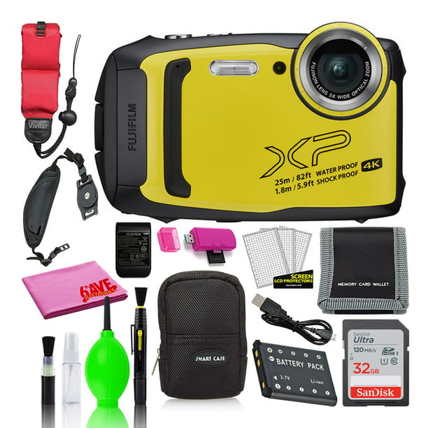 Soedan Gemeenten Het formulier Fujifilm FinePix XP140 Waterproof Digital Camera (Yellow) with 32GB SD Card  - Walmart.com
