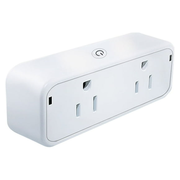 Remote Control Light Socket 2 in 1 Wifi Smart Plug with Remote Control & Timer Function & Power Consumption Statistics Work with Alexa & Google Assitant 16A Smart Socket 2.4G Wi-Fi On-Ly