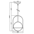 thumbnail image 4 of Moonrise 12 in. 1-Light Indoor Brass Finish Pendant with Light Kit, 4 of 5