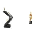thumbnail image 1 of Estatua de escalera,Estatua de escalera de libros para trepar,decoración artística,Escultura de escaleras de libros Figura de pensador abstracto,Estatua de arte abstracto,Estatua de arte, 1 of 8