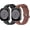 Black+Brown, variant on 2 Pack 20mm Leather Bands Compatible with CMF by Nothing Watch Pro Wristbands Metal Connectors Leather Band Strap Women Men intended for CMF Watch Pro(D395)