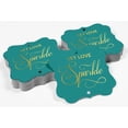 thumbnail image 4 of Inkdotpot Pack Of 50 Real Gold Foil Bracket Shape Paper Tags Let Love Sparkle Wedding Favor Hang Tags, 4 of 6