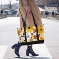 thumbnail image 4 of FORMRS Canvas Laptop Tote Bag for Women with 15.6" Computer Compartments Shoulder Handbag, Yellow Flowers, 4 of 7