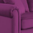 thumbnail image 6 of 3 Seater Sofa and Loveseat Sets for Living Room, Bedroom Sofa Couch Set Velvet Upholstered Sofa Set for Office Apartment Bedroom Teenager's Room Dorm, 2 Piece, Purple, 6 of 11