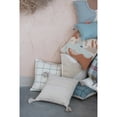 thumbnail image 4 of Creative Co-Op Creative Co-Op Woven Cotton Pillow with Embroidered Grid Pattern, Blue, 4 of 8