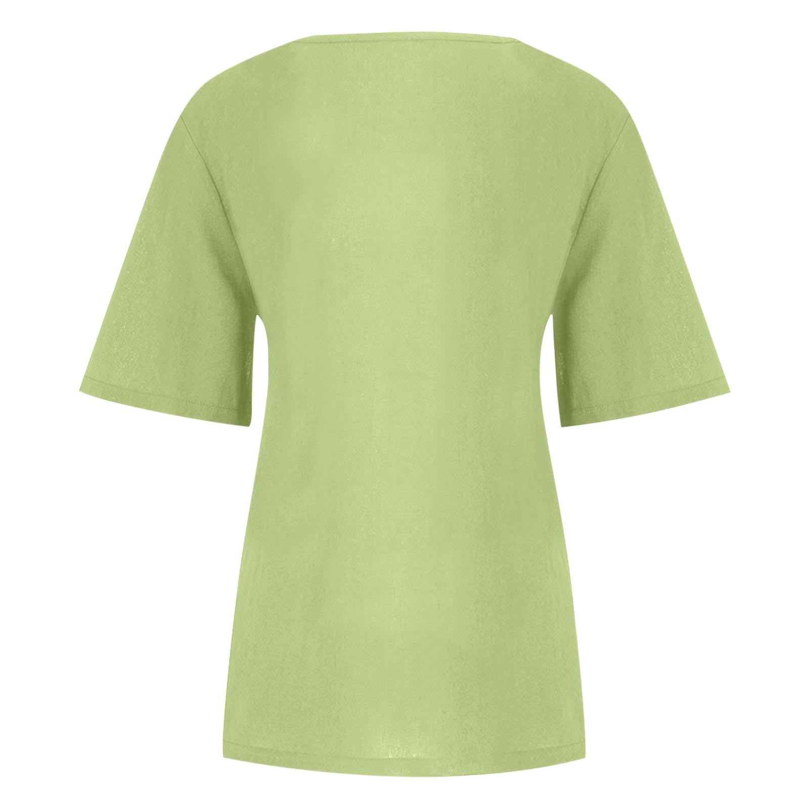 Sentuca Women's Cotton Linen Casual Blouses, 2024 Short Sleeve Loose ...