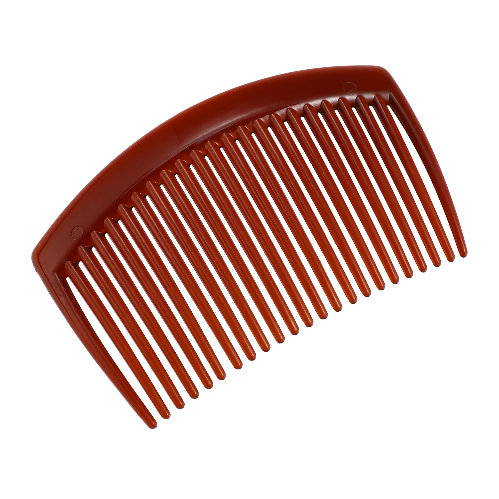 Unique Bargains 4 Pcs Classic Side Clip Hair Comb Teeth Hair Combs 3" Plastic Brown