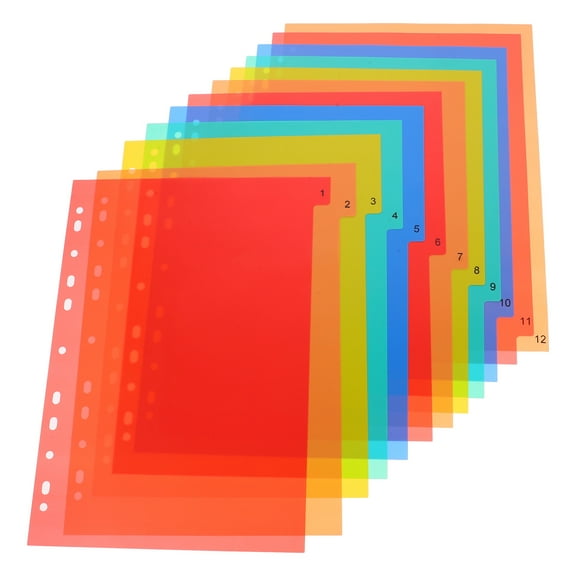Raindrops  Binder Dividers with Tabs Alphabetical Index Page Category Office