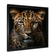 thumbnail image 2 of Designart "Wild Leopard at Sunset II" Animals Framed Wall Art Decor - Modern Brown Leopard Entryway Framed Wall Art Print, 2 of 6