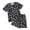 A115-Black, variant on Toddler Boy Summer Clothes Embroiderey Waffle Short Sleeve T-Shirt Tees + Casual Shorts Cute Clothing Set for Children(Light Blue,7-8 Years)