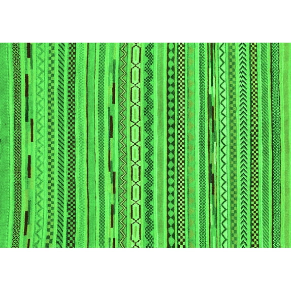 Ahgly Company Indoor Rectangle Abstract Green Modern Area Rugs, 8' x 10'