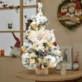 thumbnail image 1 of LSLJS Mini Christmas Trees With Flocked Needles, Berries and Flowers Decoration, Decorated Trees With Led Lights, Kitchen Tabletop Artificial, Decorated Mini Trees, 1 of 6