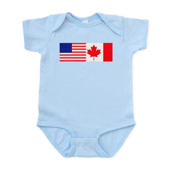 CafePress - Americanadian Infant Bodysuit - Baby Light Bodysuit, Size Newborn - 24 Months
