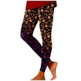 thumbnail image 2 of Womens Halloween Leggings Elastic High Waist Funny Print Slim Fit Lifting Tights Pants Workout Yoga Pants, 2 of 6