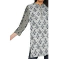 thumbnail image 4 of Moomaya Robes Tuniques Courtes en Poly-Crêpe pour Femmes Kurti Imprimé Mini Tenue d'Été, 4 of 5