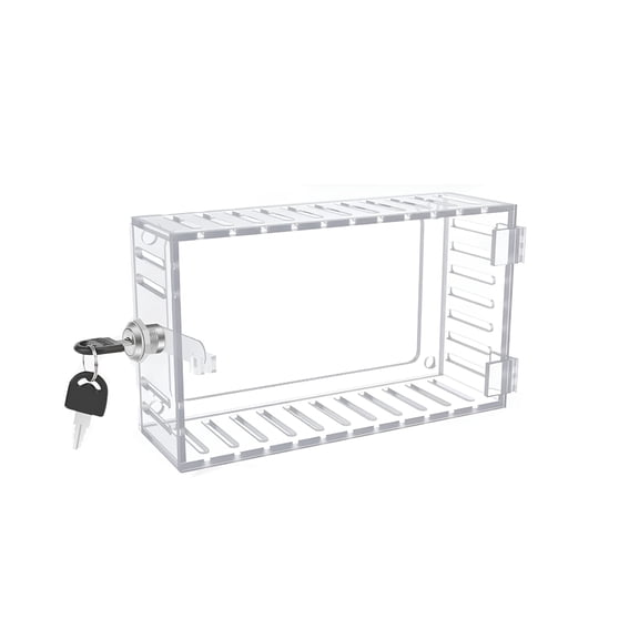 GJX Thermostat Lock Box with Clear Cover and Key - Fits Most Thermostats Up to 7H x 4.5W Inches,Includes Installation Kit and Double-Sided Tape