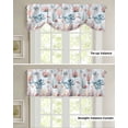 thumbnail image 4 of Tie Up Valance Curtain for Kitchen,Watercolor Oxygen Coral Shell Rod Pocket Short Curtains Adjustable Tie-Up Shade Valances,Marine Life Seamitter Window Treatment for Bathroom Living Room Bedroom, 4 of 8