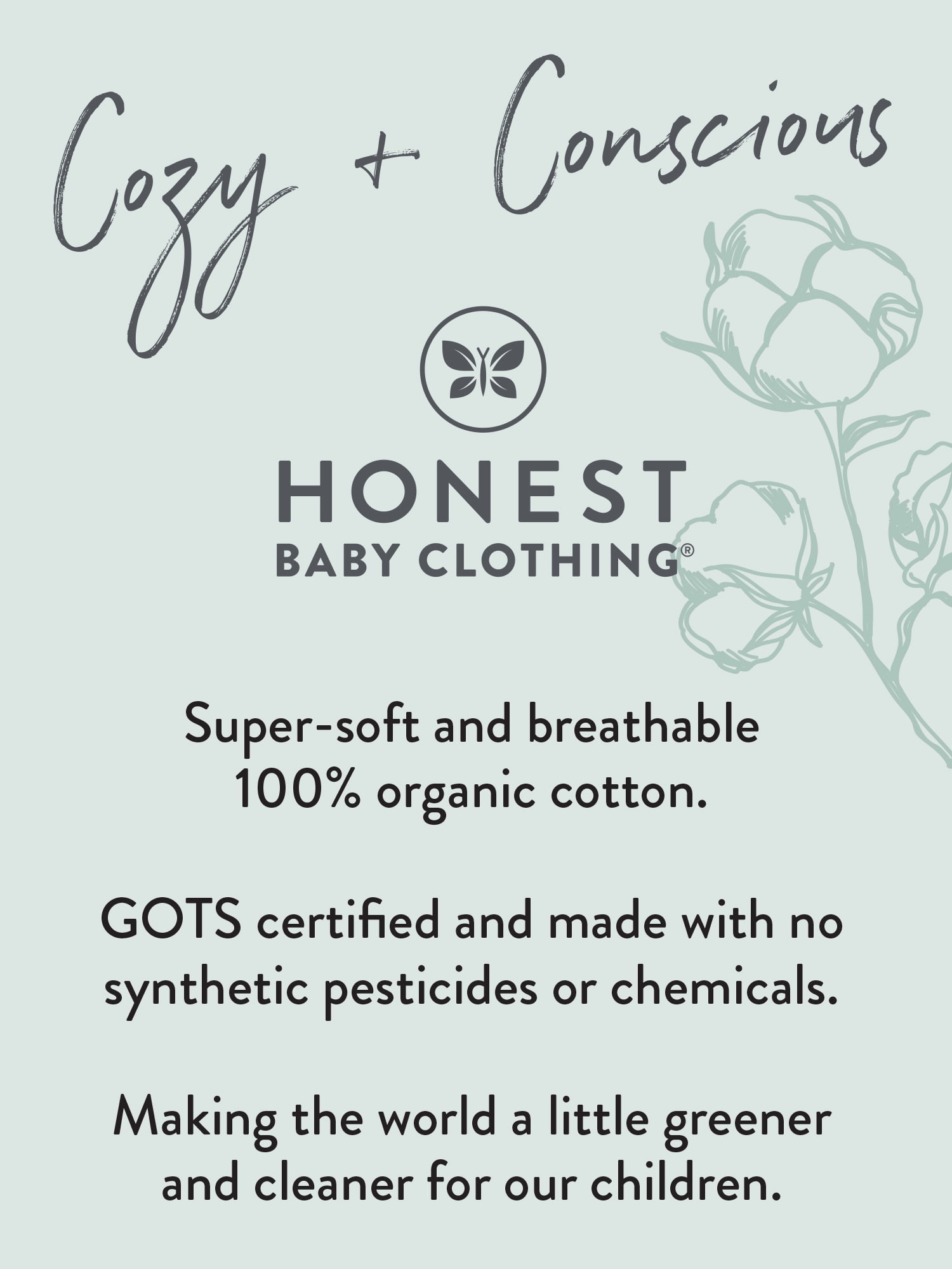 Honest Baby Clothing Organic Cotton Boy/Girl Fitted Crib Sheet