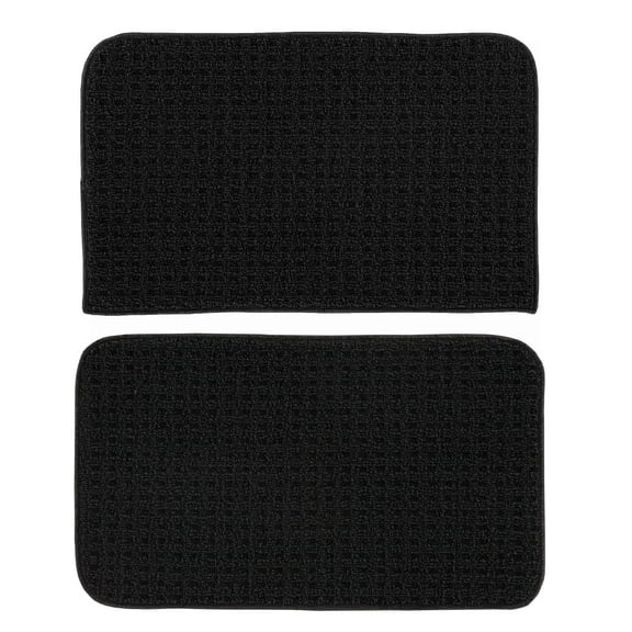 Garland Rug Herald Square Black Kitchen Rug Set, 2 Piece Sliced Set (18"x28" Sliced, and 18"x28")