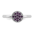 thumbnail image 4 of 925 Sterling Silver Stackable Expressions Amethyst Rhodium Ring Size: 9; for Adults and Teens; for Women and Men, 4 of 5