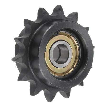 

Uxcell Idler Sprocket 12mm Bore 1/2 Pitch 14 Tooth Carbon Steel with 2 Insert Bearing