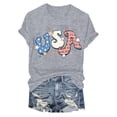 thumbnail image 4 of TOWED22 USA Shirts for Women 4th of July Shirt Women Cute Patriotic Print Tshirt America Tee Tops(Grey,XL), 4 of 6