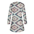 thumbnail image 4 of Pompotops Robe Décontractée à Manches Longues et Col Rond Imprimée Longueur Genou pour Femmes en Solde, 4 of 5