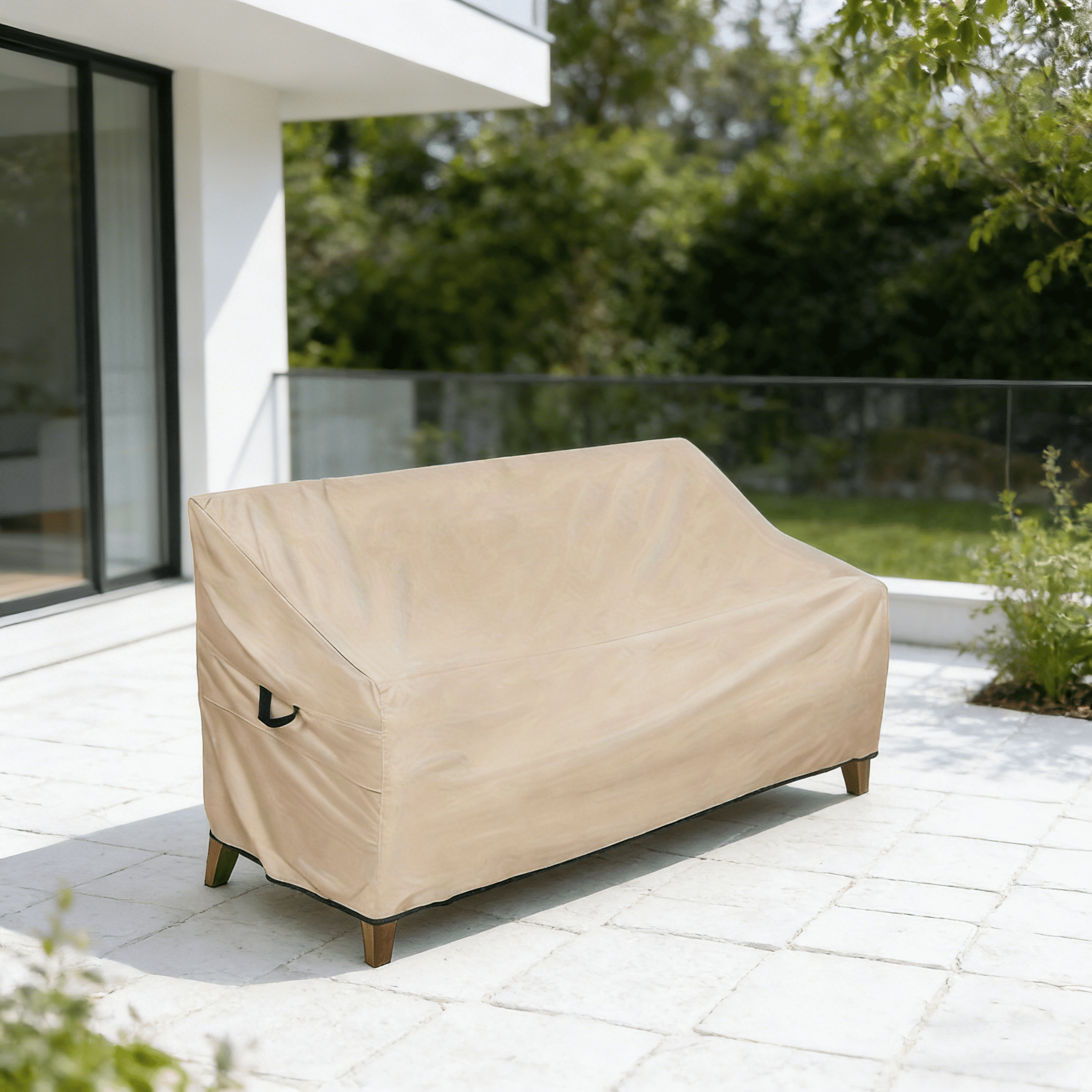 Waterproof Heavy Duty Outdoor Sofa Cover, Windproof UV-Resistant Patio Furniture Protector