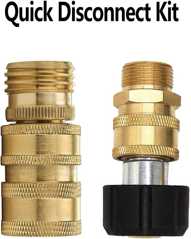 Chasenew Pressure Washer Adapter Set, Quick Disconnect Kit, M22 14 mm Quick Connect Swivel to 3/8'' Quick Connect Fittings, 3/4" to Quick Release (8 Sets)