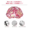 thumbnail image 5 of Kdxio Sweet Print Shower Cap for Women,Elastic and Reusable,Double Waterproof Layers Bathing Hat, 5 of 9
