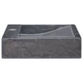 thumbnail image 5 of vidaXL Black Marble 22.8" x 15.4" x 3.9" Rectangular Bathroom Sink, 5 of 24
