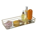 thumbnail image 3 of ELLE Paris 15.7"x6.5" Rectangular Mirrored Vanity Tray in Gold, 3 of 5