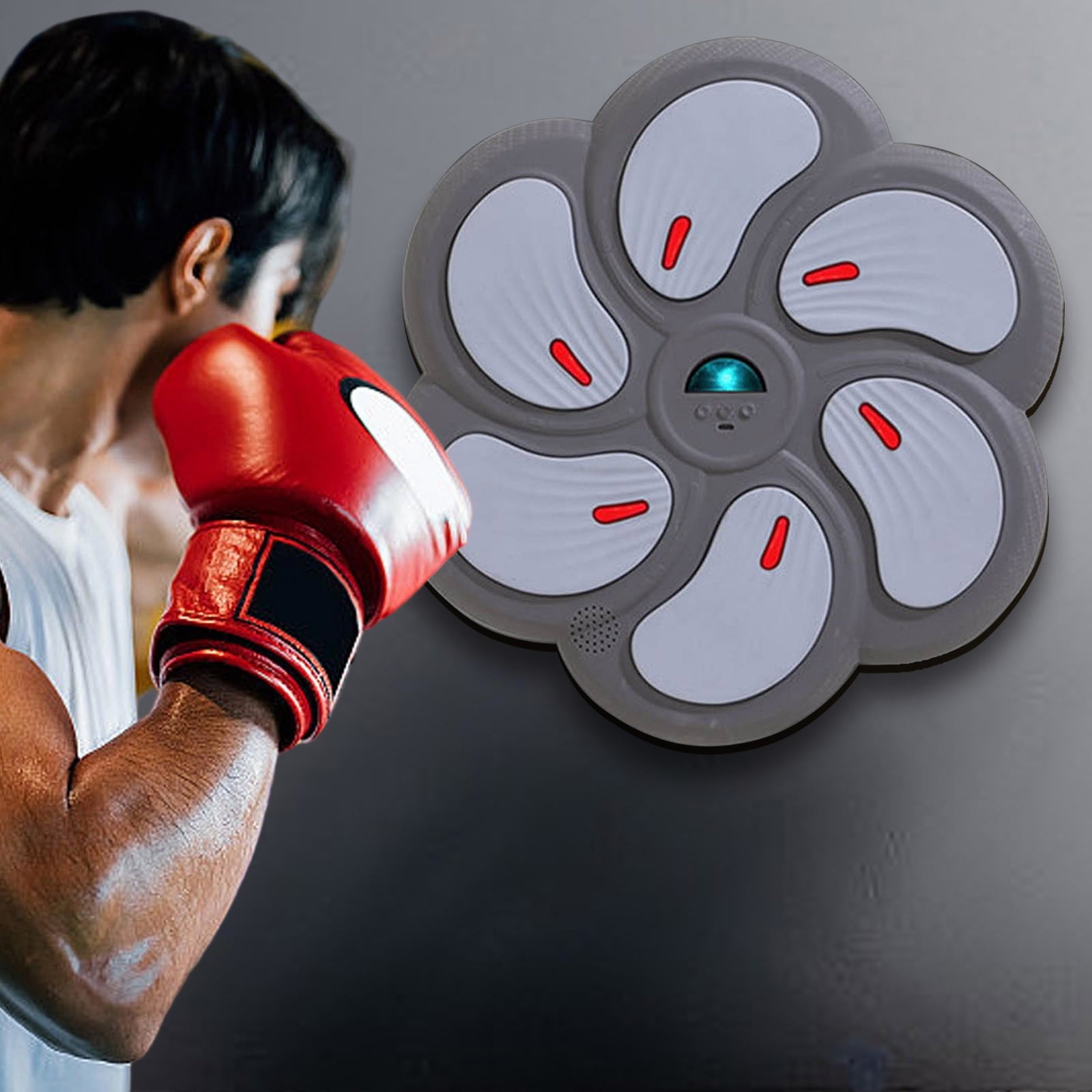DAMAI 2025 Music Boxing Machine, Wall Mounted Smart Bluetooth Boxing Target with Boxing Gloves, Wall Boxing Punching Pad, Home Workout Traine, Fun Electronic Boxing Gifts