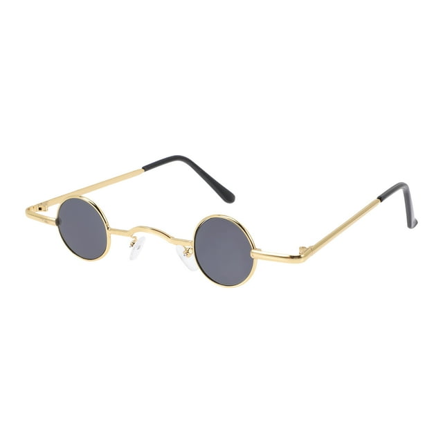 Miangastore Punk Sunglasses UV Protection Round Sunglasses with Metal Circle Frame for Women Men