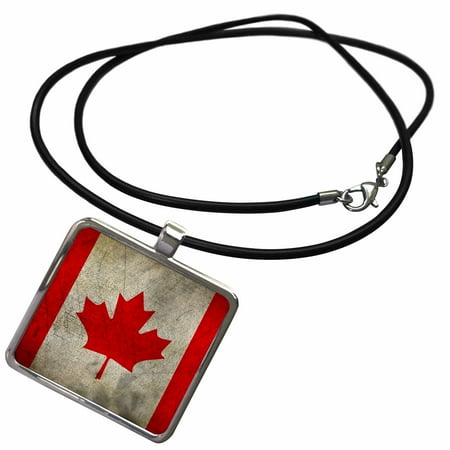 - 3dRose Vintage Canada Flag - Necklace with Pendant (ncl_236485_1)