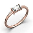 thumbnail image 3 of Beautiful Minimalist 0.95 Carat Emerald Cut Diamond Moissanite Engagement Ring, Wedding Ring in 10k Solid Rose Gold, Gift For Her, Gift For Girlfriend, Promise Ring, Anniversary Ring, 3 of 3