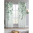 thumbnail image 2 of Sage Green Eucalyptus Leaf Sheer Curtains 63 Inch Length 2 Panels Set for Living Room/Bedroom, Spring Leaves Botanical Kitchen Curtains Grommet Semi-Sheer Curtains Drapes Window Treatments 42"x63"x2, 2 of 7