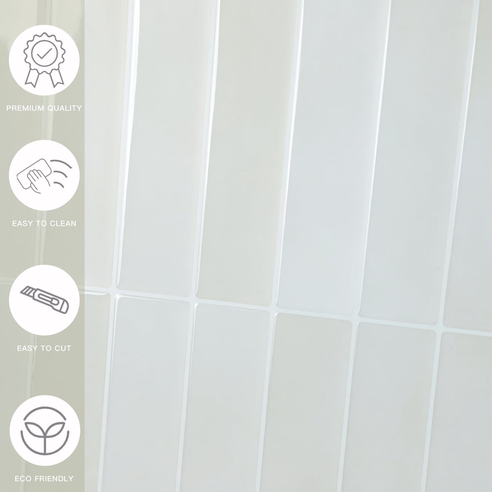 10 Sheets Peel and Stick Backsplash - 12" x 12" 3D Self Adhesive Peel and Stick Subway Tile for Kitchen Bathroom (Beige)