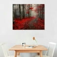 thumbnail image 3 of Nawypu  Modern Large Tree Painting, Black White Red Forest Landscape Canvas Wall Art Posters and Prints Pictures for Living Room Stretched Ready to Hang, 3 of 5