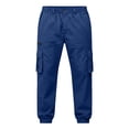thumbnail image 2 of Caywon Stylish Men's Cargo Jogger Pants with Elastic Waist and Multiple Pockets, Loose Fit Outdoor Trousers for Spring and Fall, 2 of 6