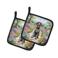 thumbnail image 2 of German Wirehaired Pointer Spring Path Pair of Pot Holders, 2 of 2