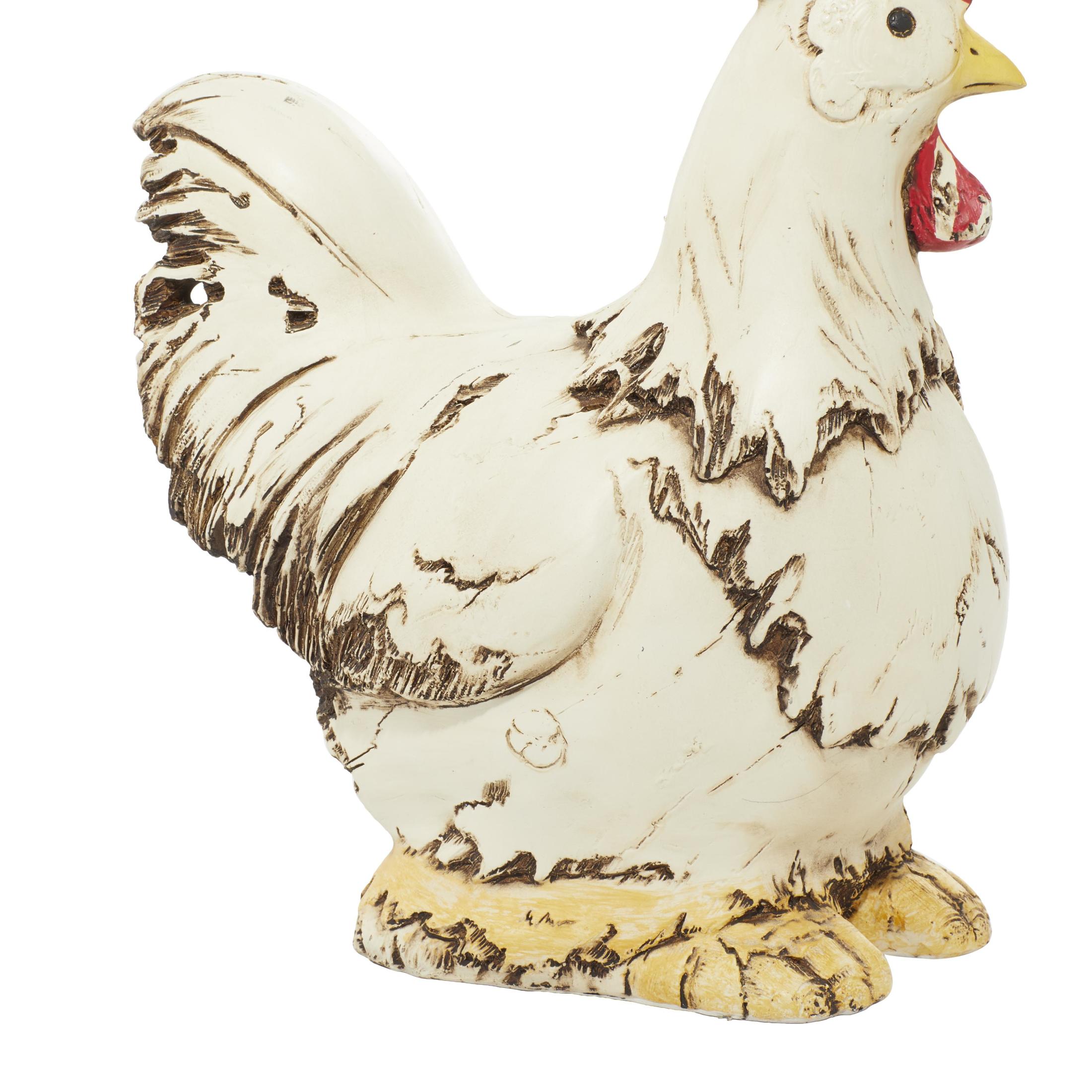 DecMode 12" Indoor Outdoor Rooster Garden Sculpture